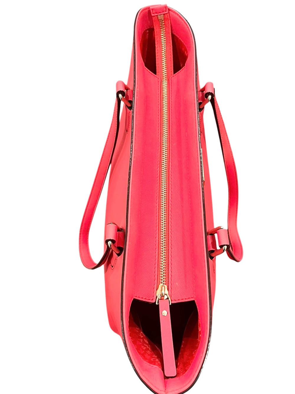 Kate Spade New York Hot Pink Leather Double Handles Tote Bag NWOT - Picture 6 of 12
